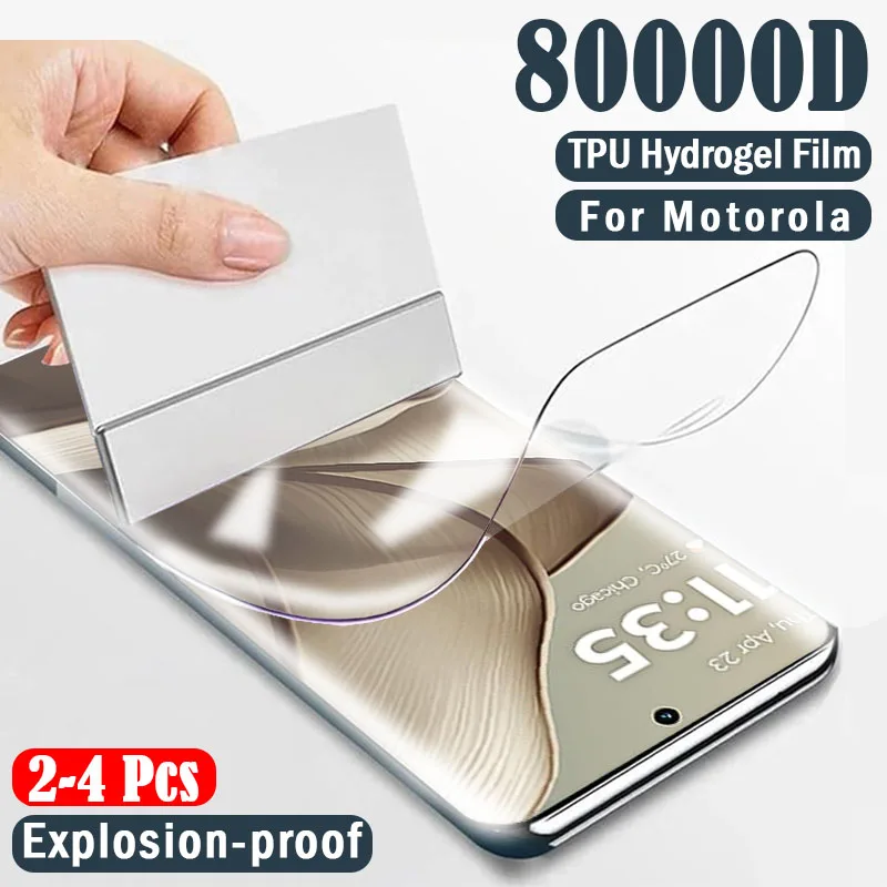 2-4 шт. HD полное покрытие гидрогелевая пленка для Motorola Edge 50 Ultra X50 40 Neo 30 Fusion Защитная