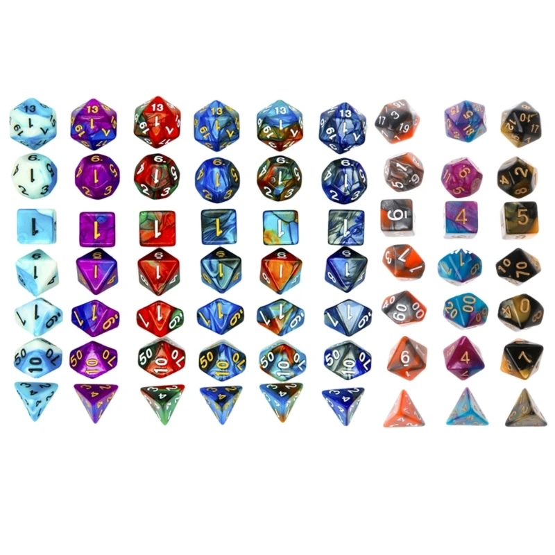 

7 шт. акриловые многогранные настольные ролевые игры Игральные кубики многогранные формы