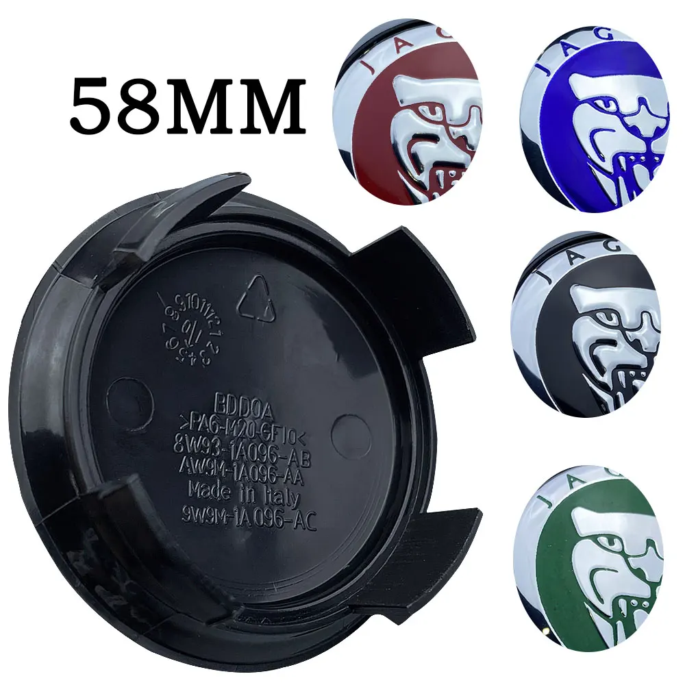 

4Pcs 58mm 5.8cm 3D Car Wheel Center Hub Caps Covers for XF XJ-S XJ-6 X-Type XE S-Type F-PACE F-Type XK8 XK XKR XFR Accessories