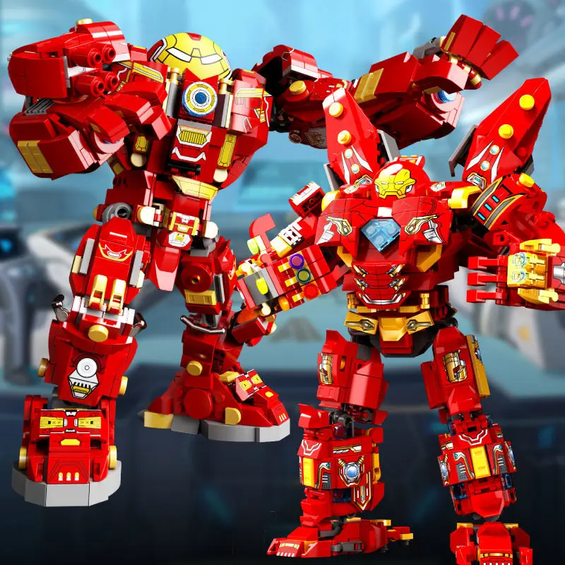 

Disney Avengers Iron Man Building Blocks Puzzle Assembling Toys Anti-Hulk Mecha Armor Building Blocks Mk44 Children's Toys