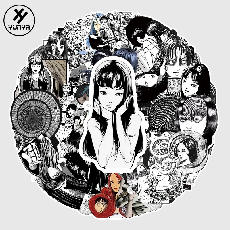

10/30/50/100pcs Anime Cartoon Tomie Junji Ito Stickers Goth Witch Kawaii Cute Laptop Guitar Luggage Skateboard Decal Kids Toys