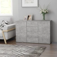 sideboards and buffets cabinet with storage home decor concrete gray 47 2x14x29 5 chipboard