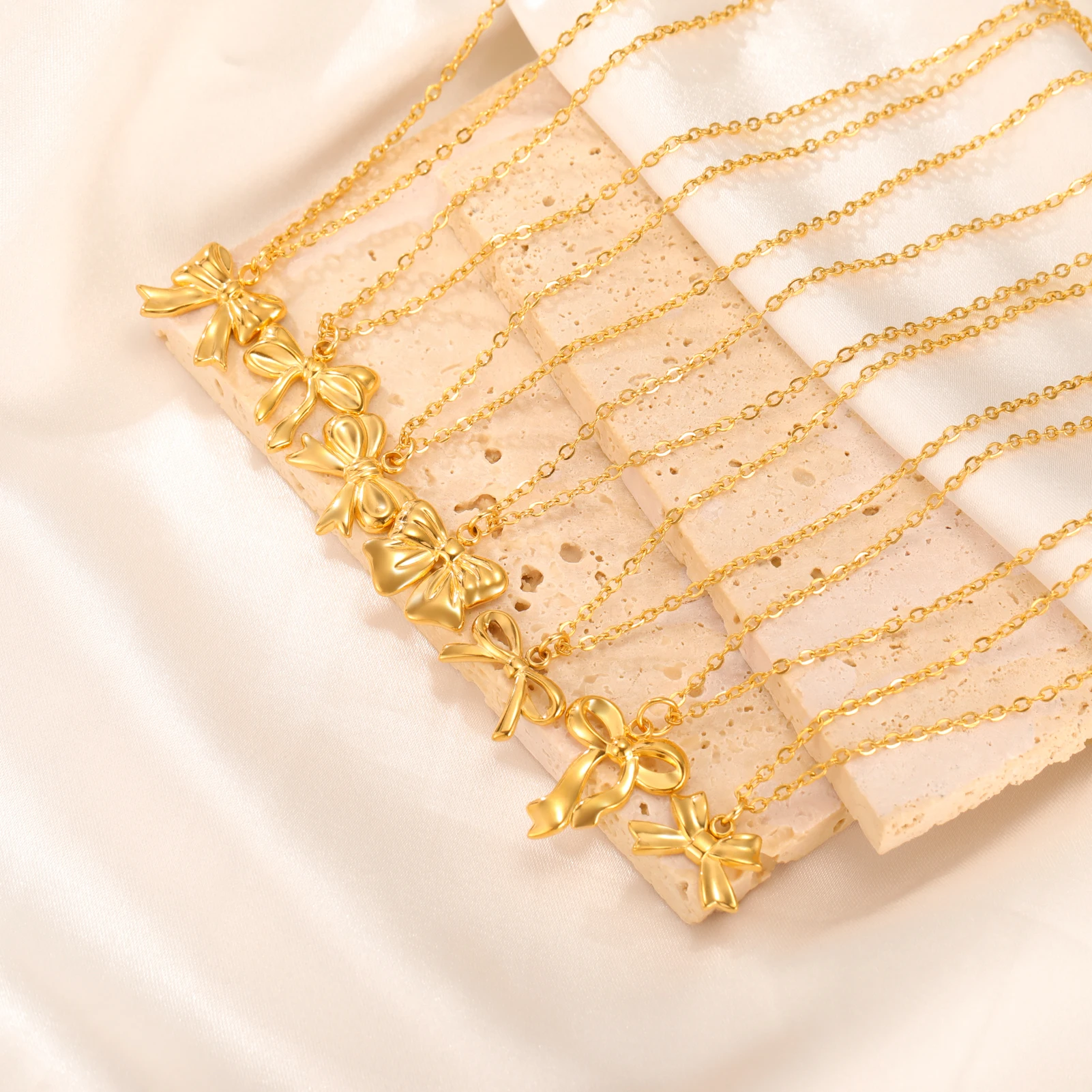 Unift Элегантный женский галстук-бабочка Y2k шейная цепочка подвеска из нержавеющей