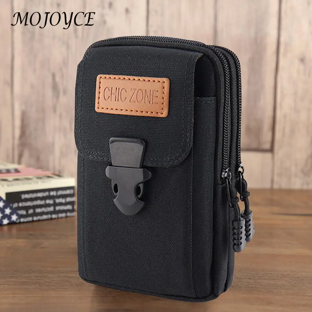 

Male Oxford Cloth Mobile Phone Holder Zipper Outdoor Jogging Sports Running Bag Card Holder Soft Waist Packs Simplicity