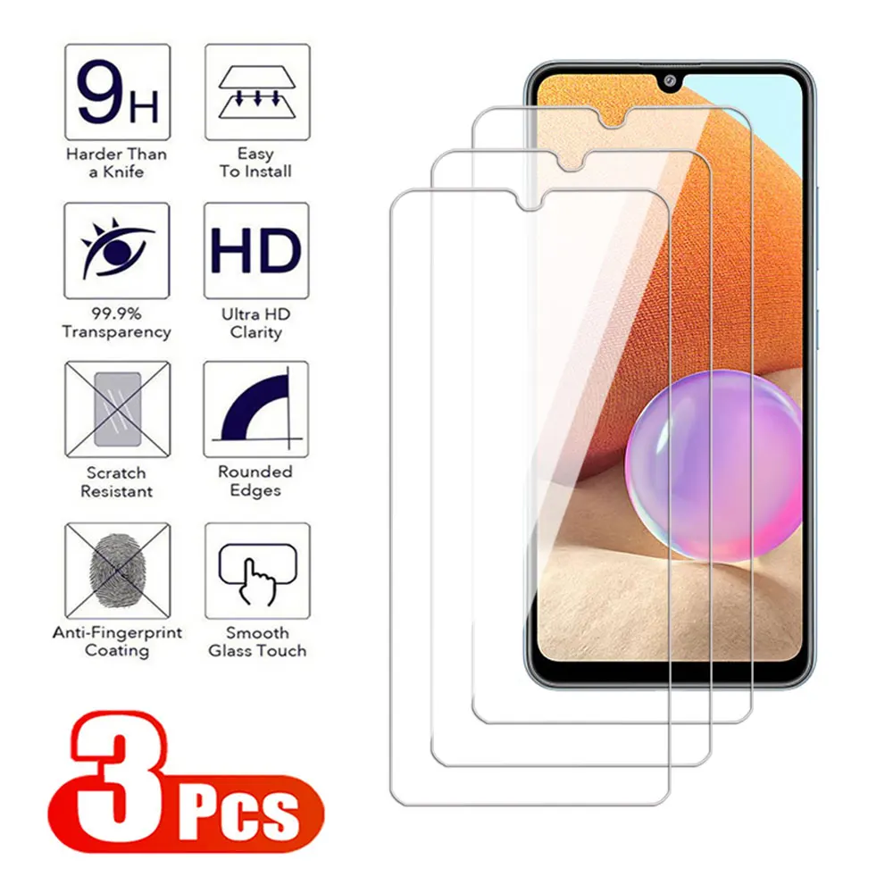3 шт. закаленное стекло для Samsung Galaxy A21 A22 A23 A24 A25 A31 A32 A33 A34 A35 4G5G Защитная пленка A21s