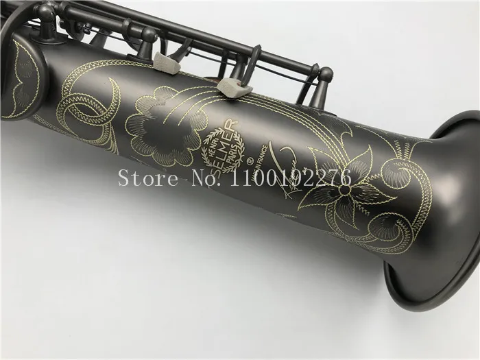 

France Soprano Saxophone Bb R54 Wind Instrument Sax Black Nickel Gold saxofone saxofon Musical Instruments High Quality