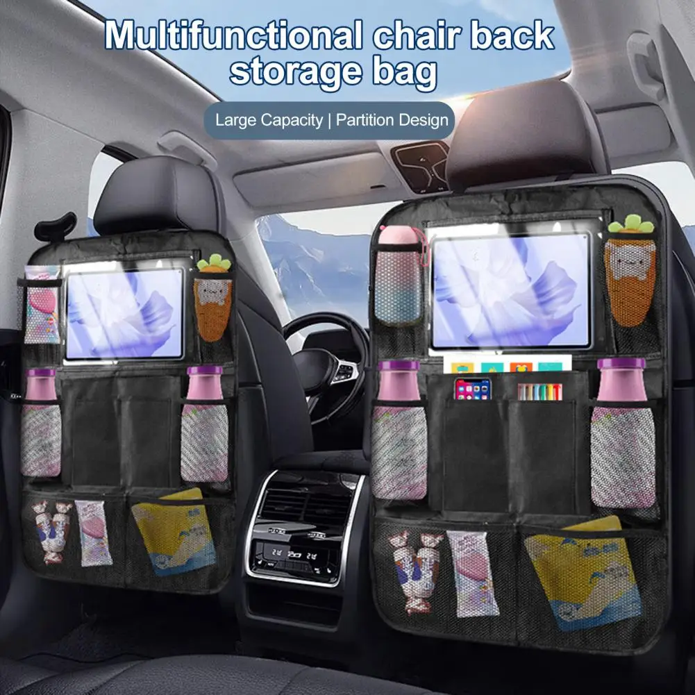

Car Backseat Caddy Versatile Car Seat Back Organizer Spacious Storage Bag for Kids' Snacks Toys Travel Accessories for Long