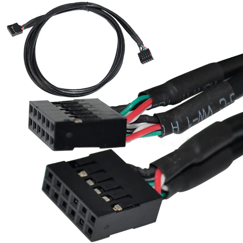 

12 pin female to female USB header Internal Motherboard extension Cable 1M