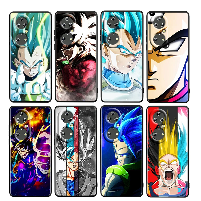 

Cute Dragon Ball Boys For Huawei P50 P20 P30 P40 5G P10 Pro Lite E Plus P9 Lite Mini TPU Silicone Soft Black Phone Case Fundas
