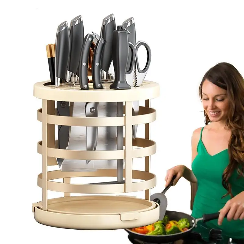 

Kitchen Cutter Holder Cutter Spoon Stand For Kitchen Portable And Waterproof Rotating Utensil Holder Home Cutter Holder For