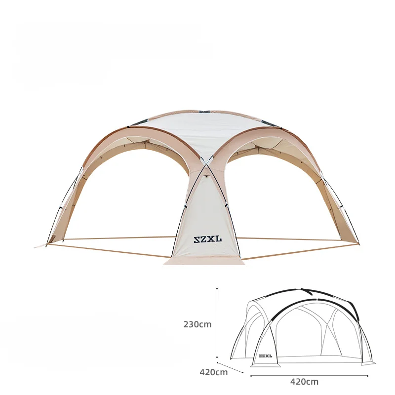 

Outdoor Camping Dome Tents Light Luxury Round Big Canopy Large Awning Pergola Tent 8-10Person Sun Shelter Hiking Family Picnic