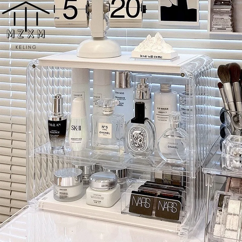 

Desktop Acrylic Perfume Rack Bathroom Makeup Organizer Perfume Aromatherapy Organizer Skin Care Products Storage Rack Organizer