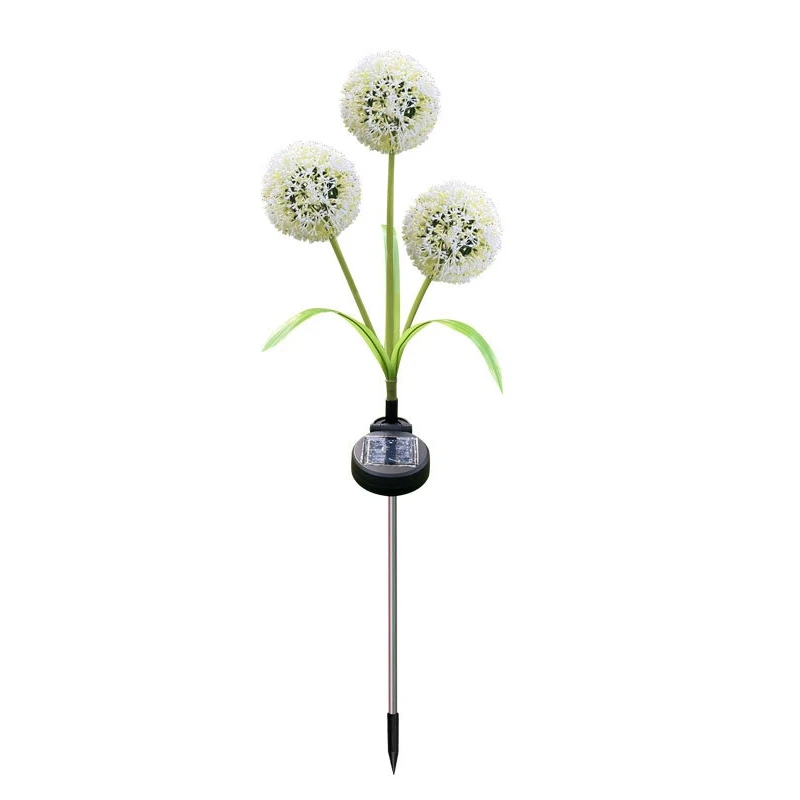 

Solar Lights Outdoor Decorative 3 Heads Solar Dandelion Garden Lights 2 Bright Light Modes For Yard Garden Decor