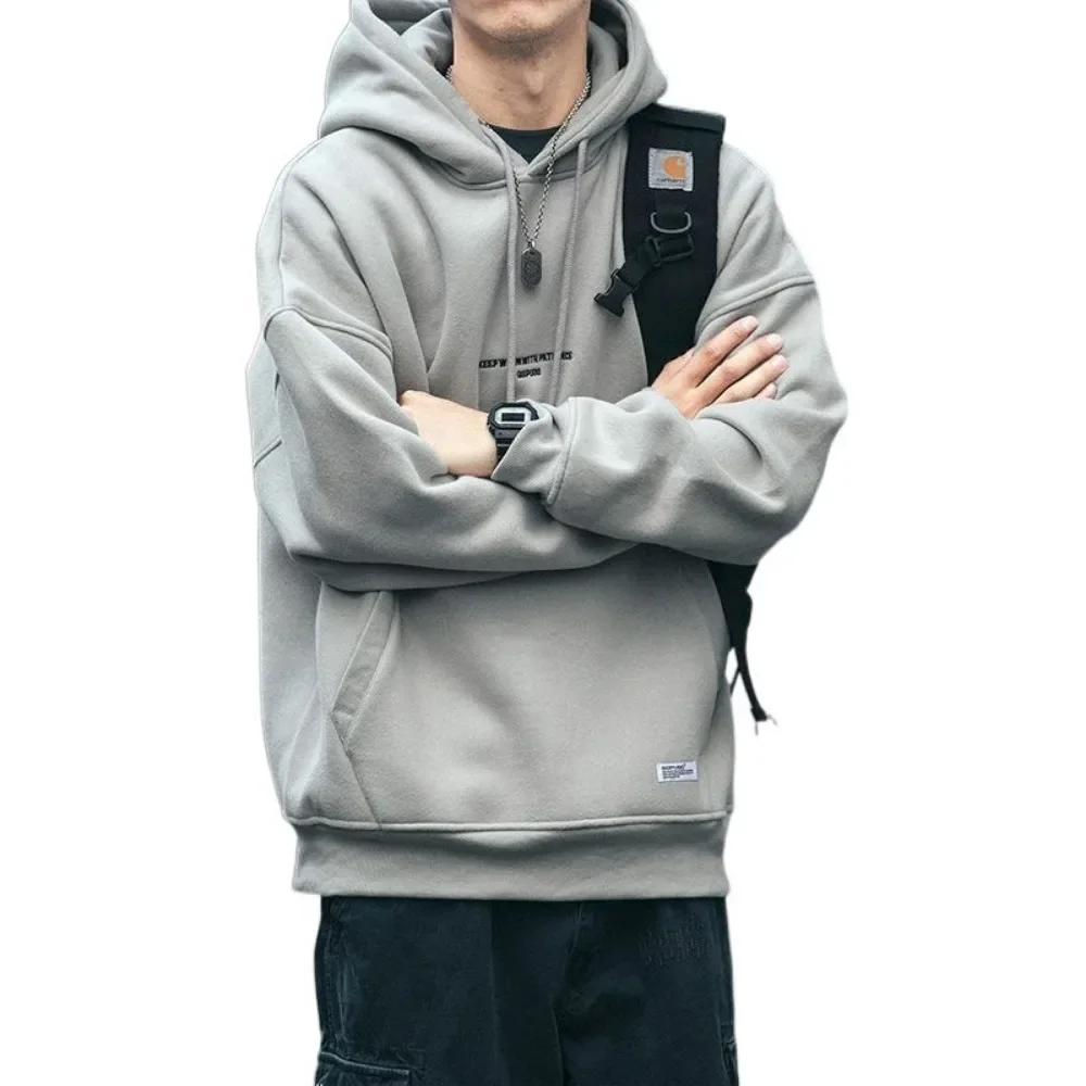 Мужская толстовка с капюшоном в американском ретро стиле Харадзюку