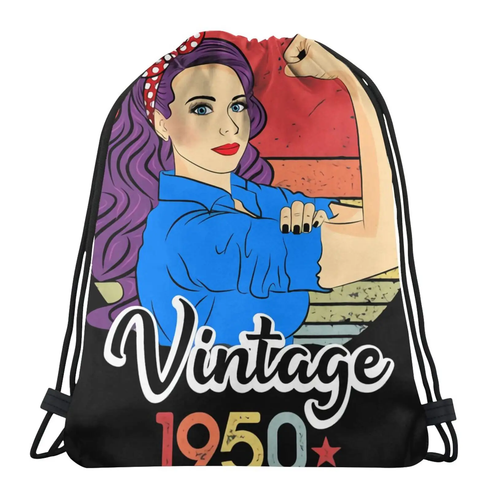 

1950 прочная 71-я сумка на день рождения, закат, сумка для хранения, тканевая сумка, детская спортивная сумка, сумки на шнурке, женский рюкзак, су...