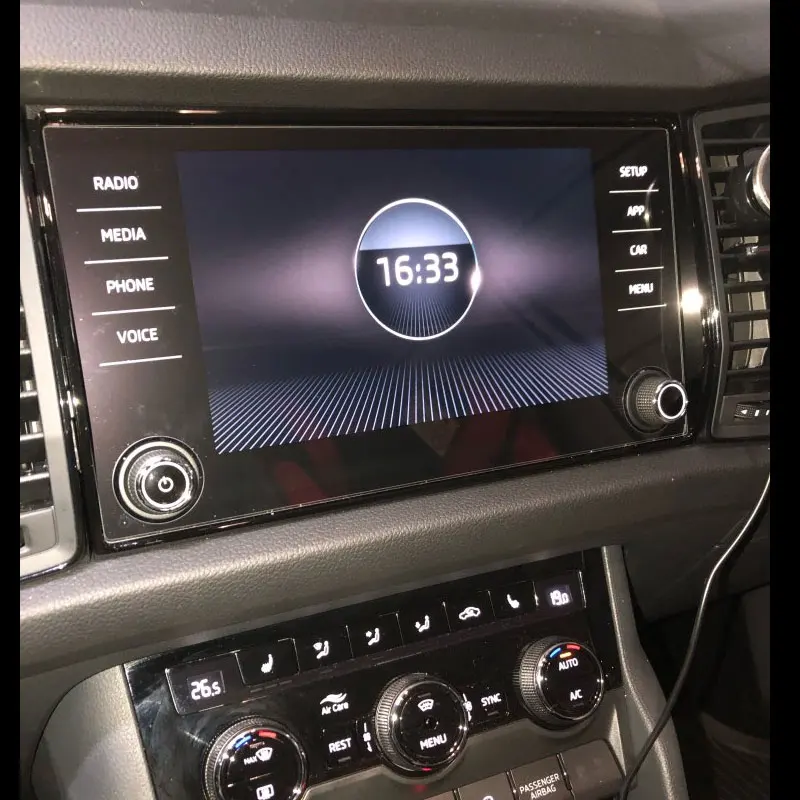 

8 дюймов для Skoda Kodiaq Karoq 2017-2019 Закаленное стекло протектор экрана навигации автомобиля пленка для дисплея Защитная Наклейка для ЖК-дисплея 2018