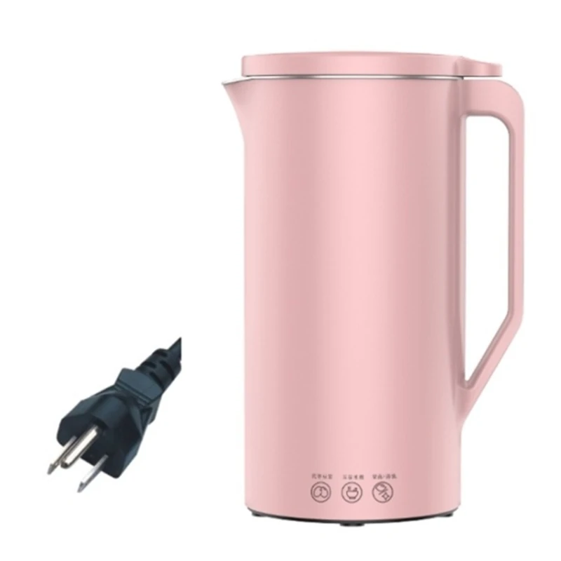 

Soymilk Machine Mini Soy Milk Maker Soya-Bean Milk Electric Juicer Blender Rice Paste Maker Filter-Free Pink UK Plug