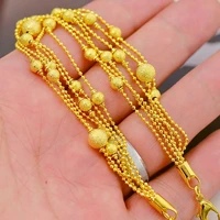 women bracelet beads wrist chain solid 18k yellow gold filled classic lady girlfriend pretty gift