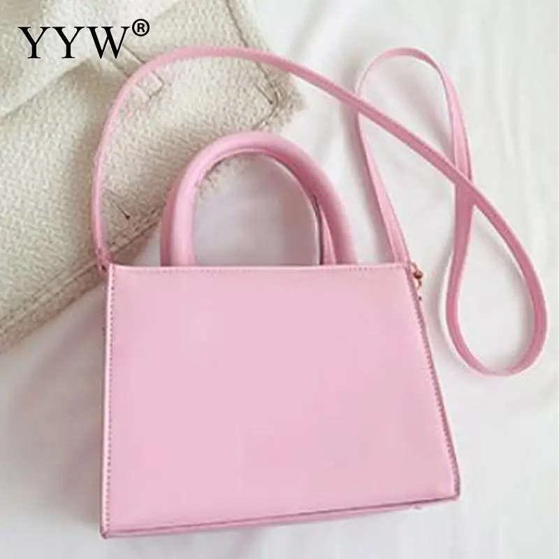 Fashion Crossbody Shoulder Women Handbag Casual Solid Color Soft PU Leather Diamond Pattern Lady Square Tote Bag with Handle