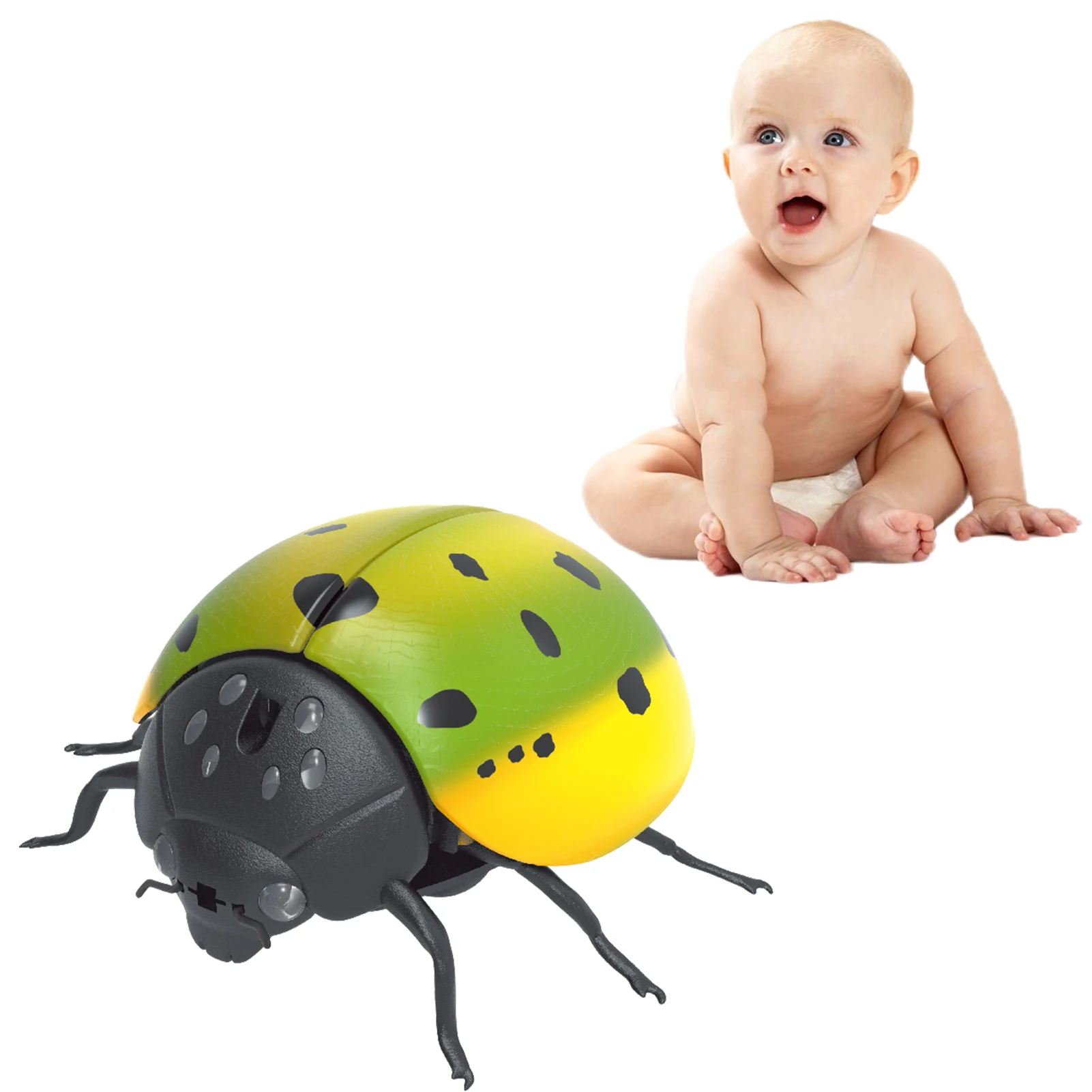 

Electric Ladybug Toy Electric Ladybug Walking Toys Electric Walking Ladybug Toddler Interactive Toy With LED Lights Obstacle