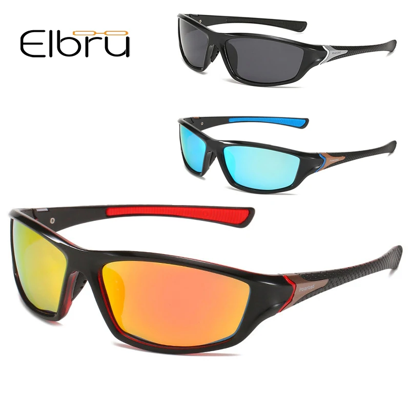 Поляризованные спортивные солнцезащитные очки Elbru мужские Модные велосипедные