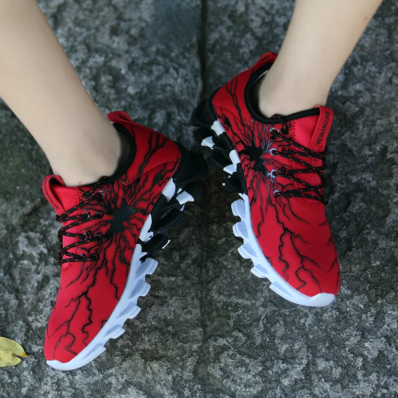 Walking Shoes Men's Sneakers Fashion Print Sports Running Shoes Lightweight Breathable Outdoor Casual Shoes