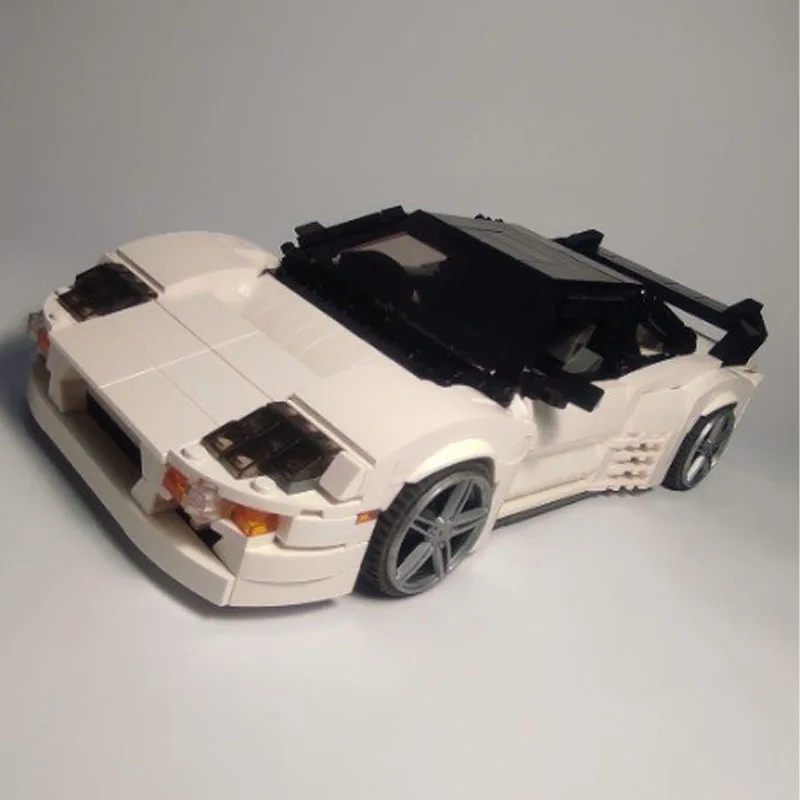 MOC- 158120 Новый белый суперкар гоночный строительный блок модель 1102 детали