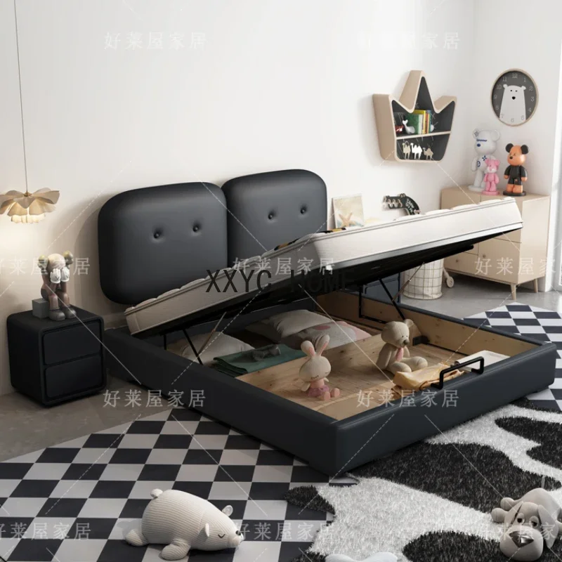 Кровать для пожилых черная из массива дерева QF50TC