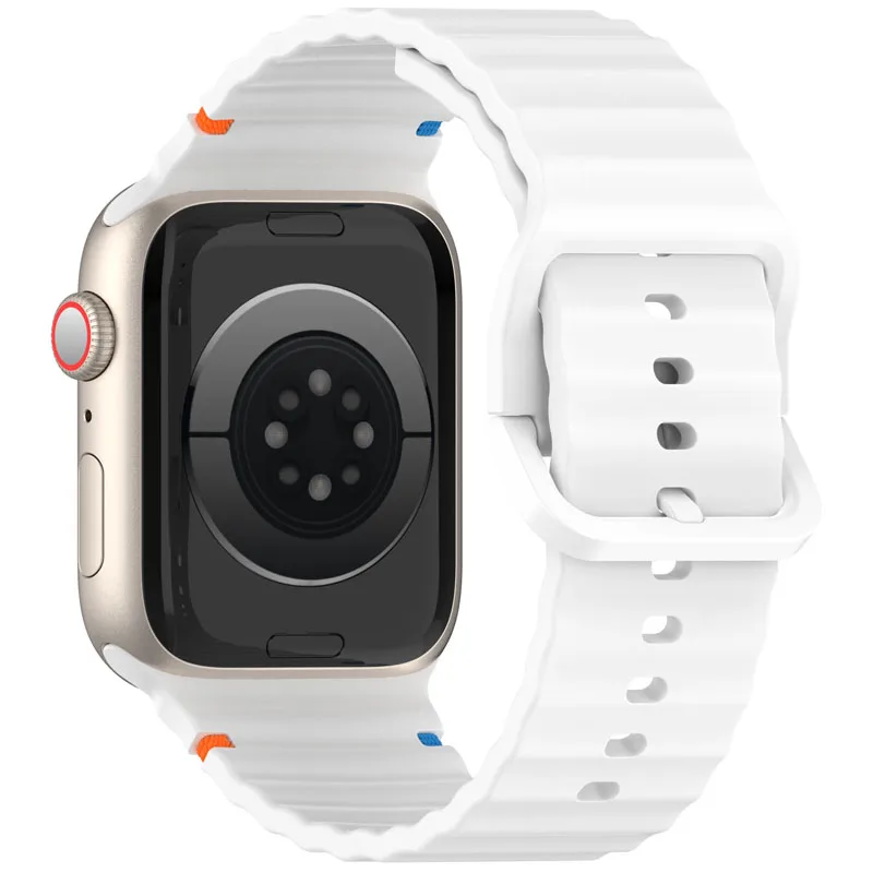 Фото Силиконовый ремешок для Apple Watch Ultra 2 Band 49 мм 46 мм 45 мм 42 мм 44 мм 40 мм 41 мм Браслет Correa iWatch Series 10 9 8 6 7 5 SE №3