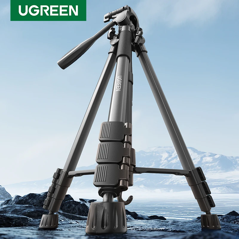 

【New】UGREEN Professional Camera Tripod 68.89 inch Height For SLR Camera Portable Aluminum Travel Tripod With 360 Degree Panorama