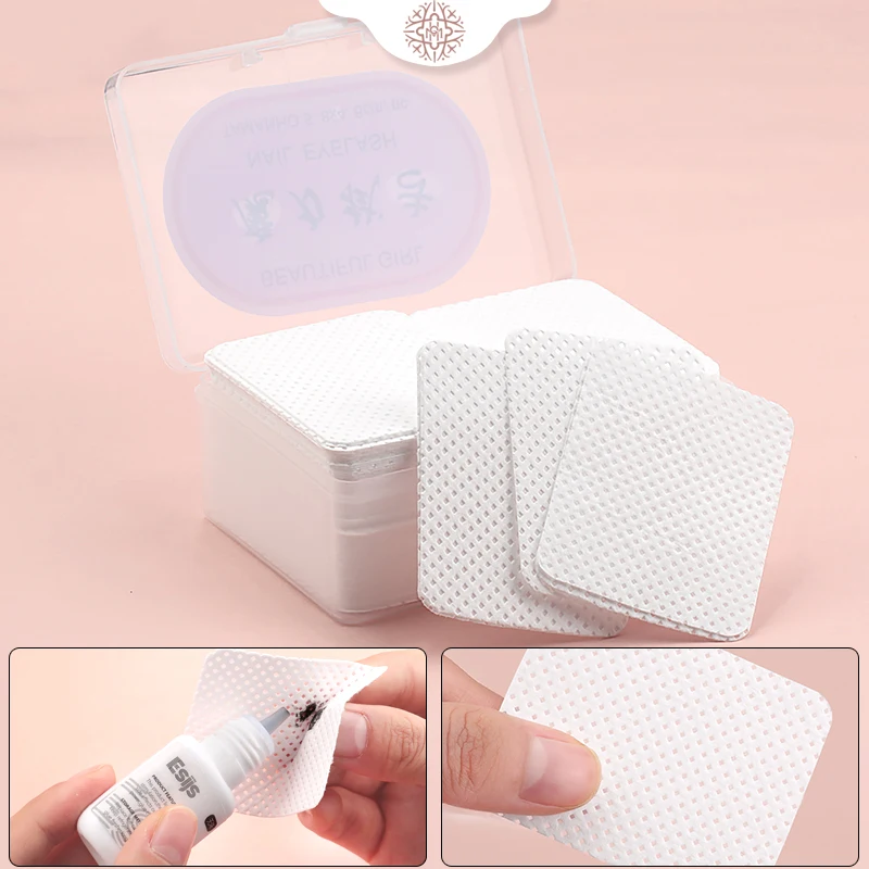 

Lint-free Napkins Wipe Glue Bottle Spouts Nail Polish Remover Pads UV Gel Tip Cleaning Paper Pads Makeup Remover Tools