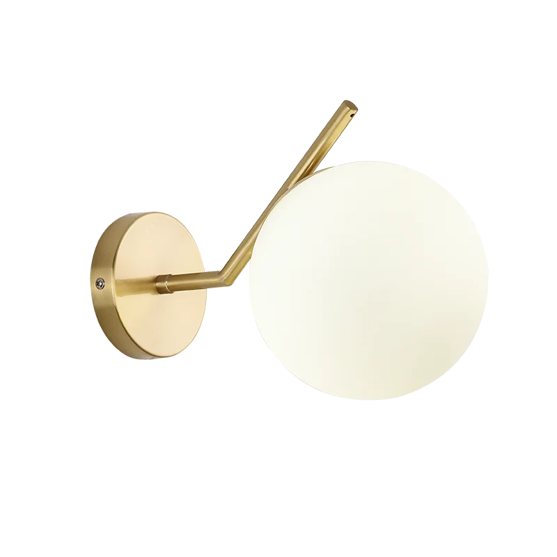 YUNYI настенный светильник в скандинавском стиле из матового стекла форме шара E27 с