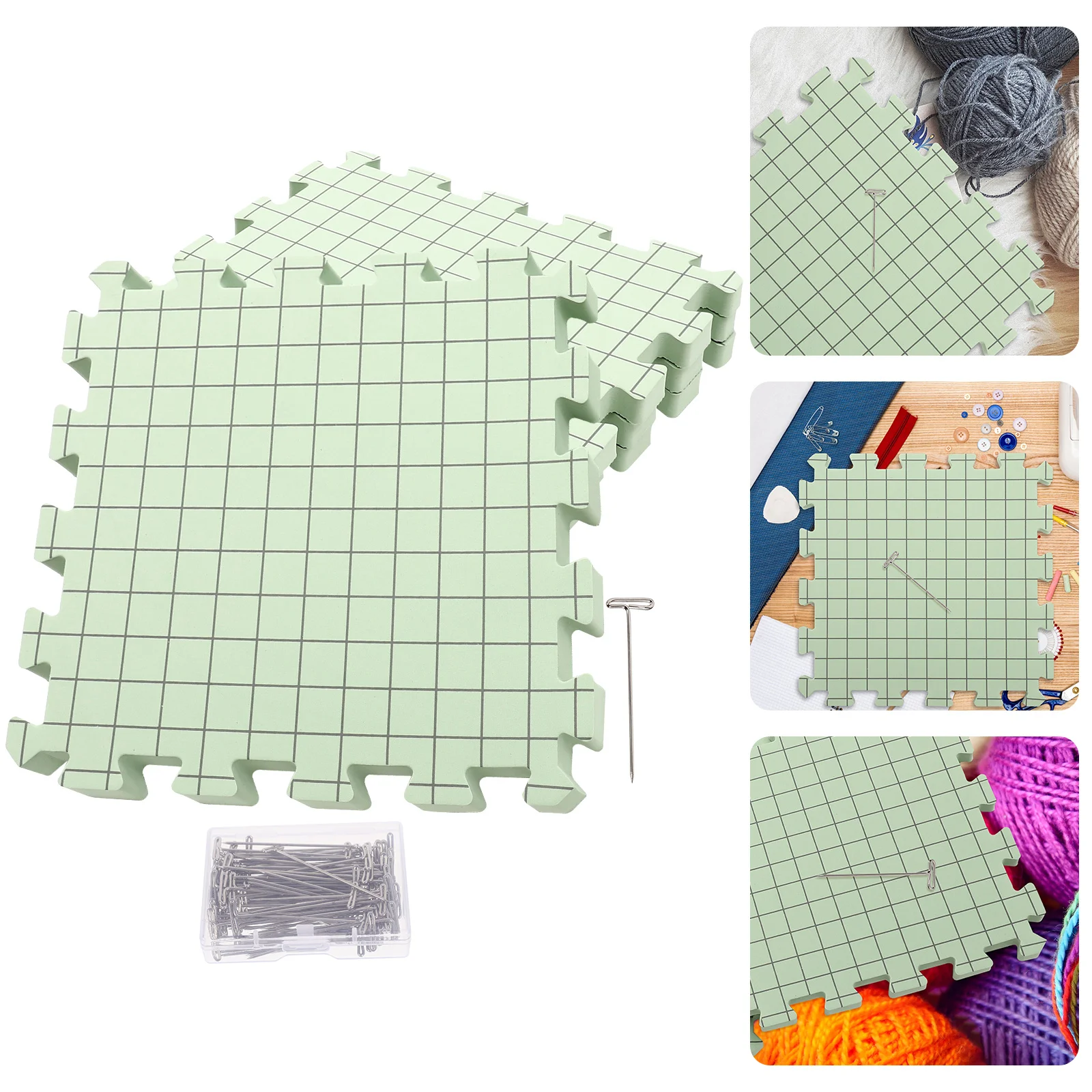 

1 Set Blocking Mat for Knitting Foam Blocking Board Crocheting Blocking Board and Fixing Pin