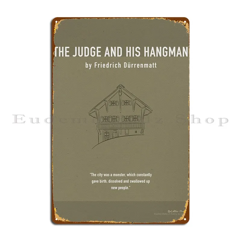 

Металлический знак судьи и его Hangman, дизайнерские печатные таблички, кинопроектирование, оловянный знак, плакат