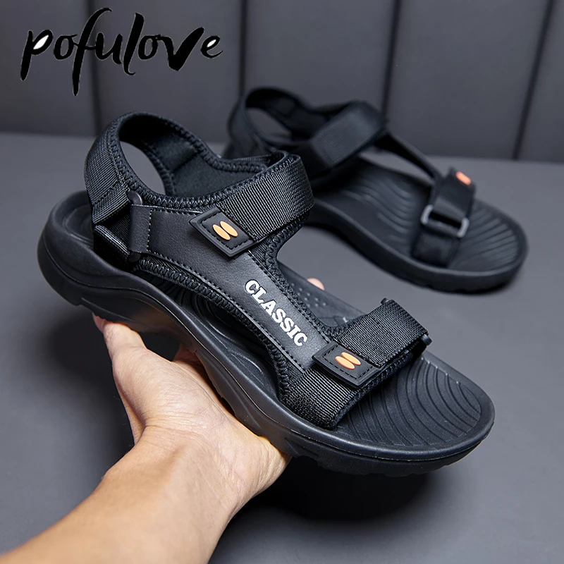 

Pofulove Men's Sandals Summer Casual Beach Resort Shoes Outdoor Retro Comfort Sandals Men's Sneakers Designer Sandals
