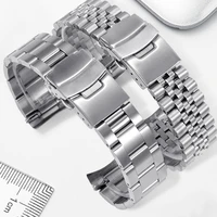 watch parts 2022mm width sterile stainless steel watch band folding clasp suitable for skx007009 turtle diver watch strap