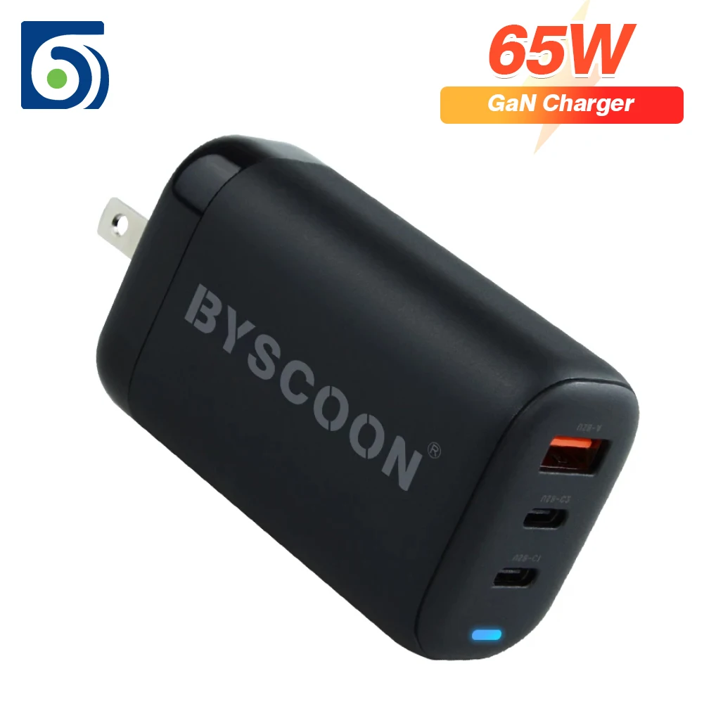 

Зарядное устройство Byscoon, 65 Вт, USB Type C, PD 60 Вт, 3 А
