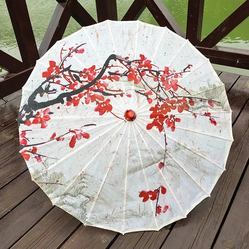 

New 70/82cm Chinese Style Cloth Oil Paper Umbrella Dance Photography Props Flower Art Parasol Wedding Campus Decoration Umbrella