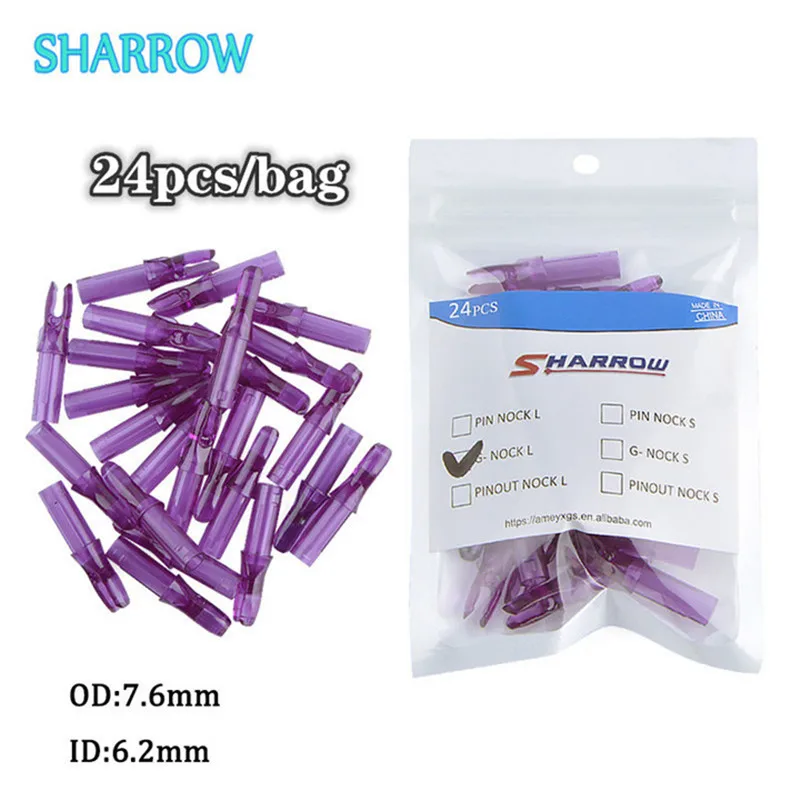 

Держатели для стрел из углеродного стекловолокна, 8 цветов, 24 шт., 6,2 мм