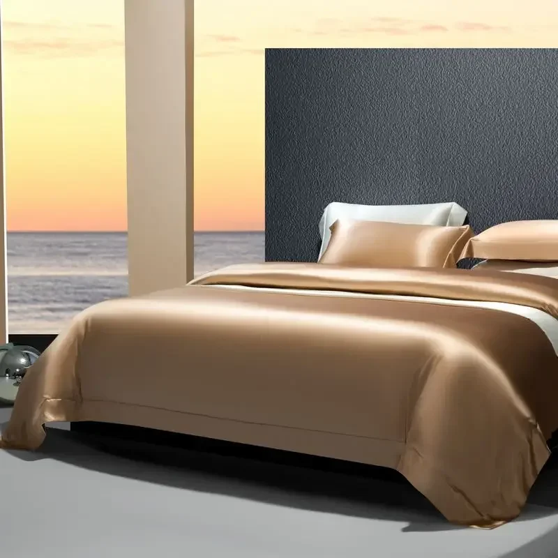 Шелковый набор из четырех предметов тяжелая широкая накидка для сна без одежды