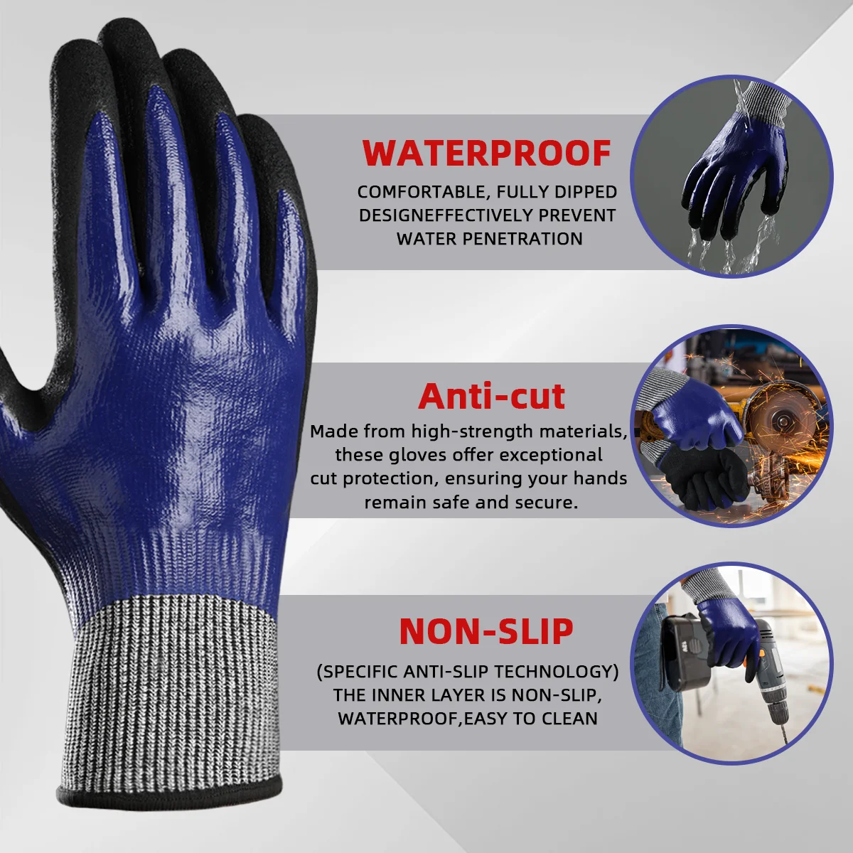 Водонепроницаемые рабочие перчатки