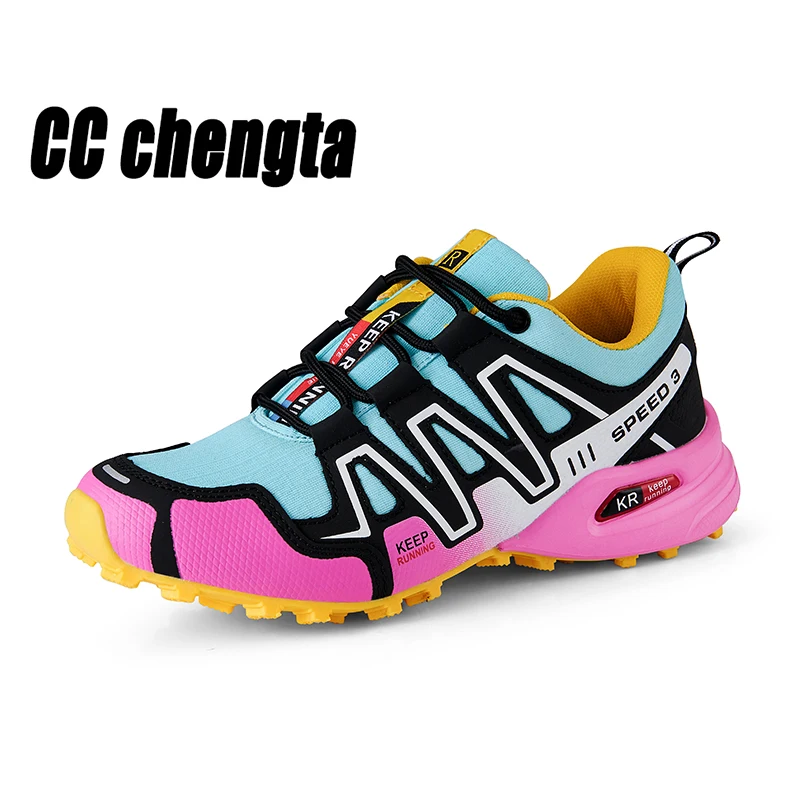 

Новые женские походные туфли, дышащие Нескользящие кроссовки для бега по пересеченной местности, женская уличная спортивная обувь, професс...