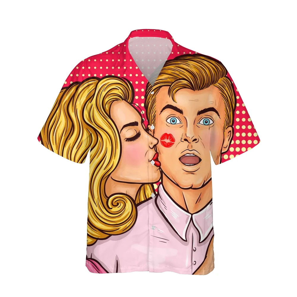 

Jumeast 3d американская ретро-Гавайская рубашка с принтом людей, мужские комиксные сексуальные женские крутые мужские рубашки с коротким рукав...