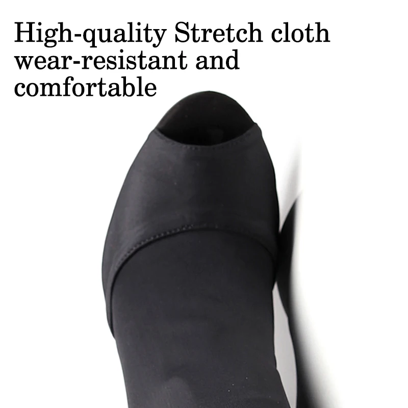 DKZSYIM Women Dance Boots High Quality Stretch Latin Ballroom Dance Shoes Ladies Suede Soles Jazz High Heels Shoes for dance