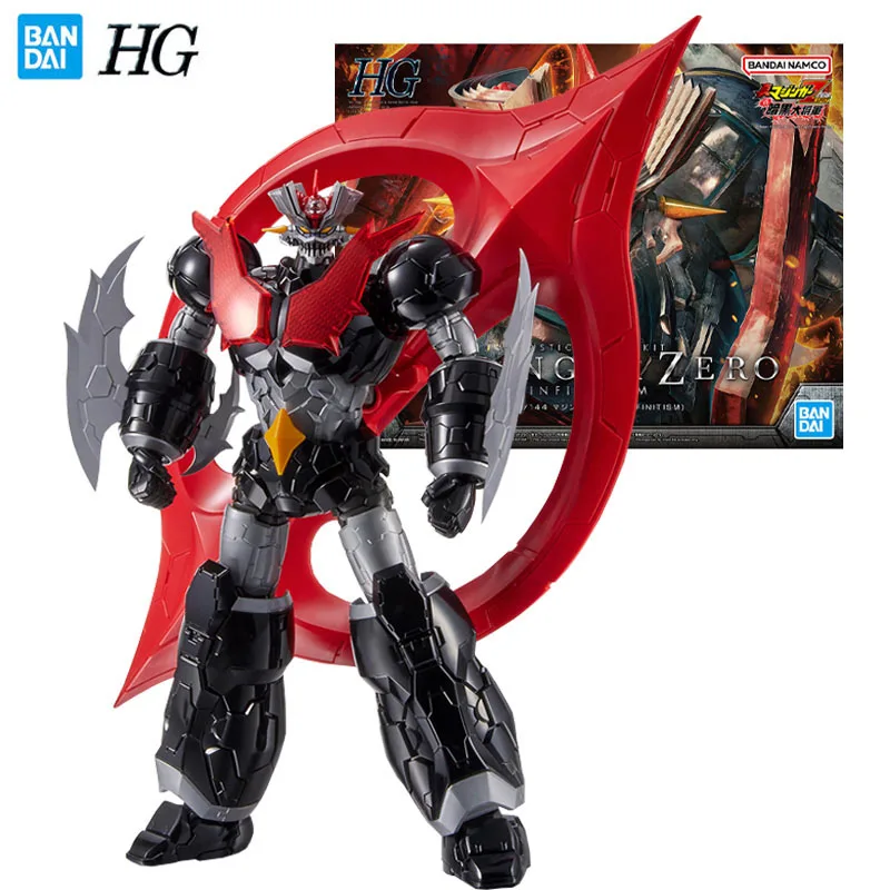 Bandai Original Model Garage Kit Mazinger Zero HG Series 1/144 True Demon God ZERO Dark General Collection Model Action Figure