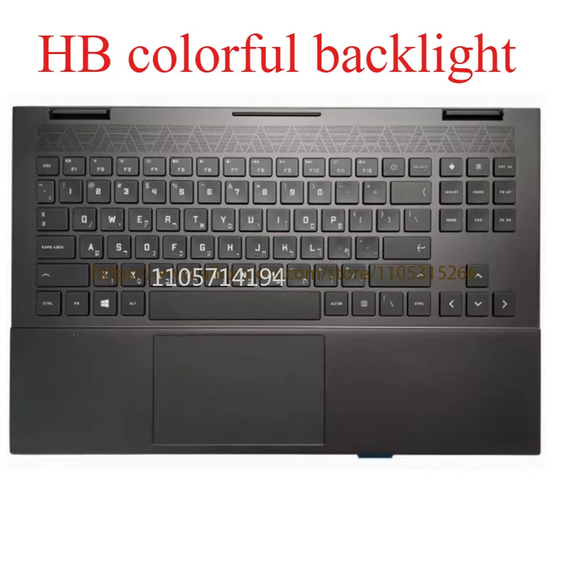 Фото Новая клавиатура с RGB-подсветкой и тачпадом для HP OMEN 15-EK 15-EN TPN-Q236 Q238 Q208, американская раскладка, M00667-001 №5
