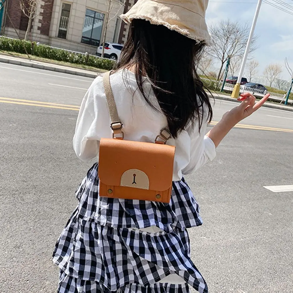 

Sweet Retro Book Bag Casual PU Cute Mini Rucksacks Children Backpack Bear Shoulder Bags Women's Backpack