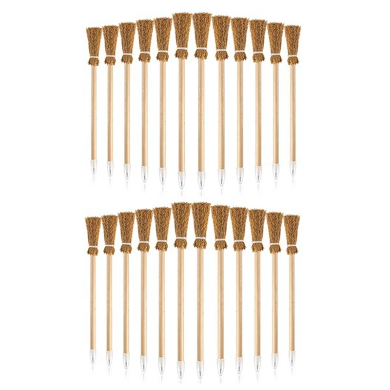 

50 шт. карандаши с ведьмой метлой на Хэллоуин, ранцы, сувениры, метла ведьмы, реквизит для письма на Хэллоуин, Шариковые карандаши