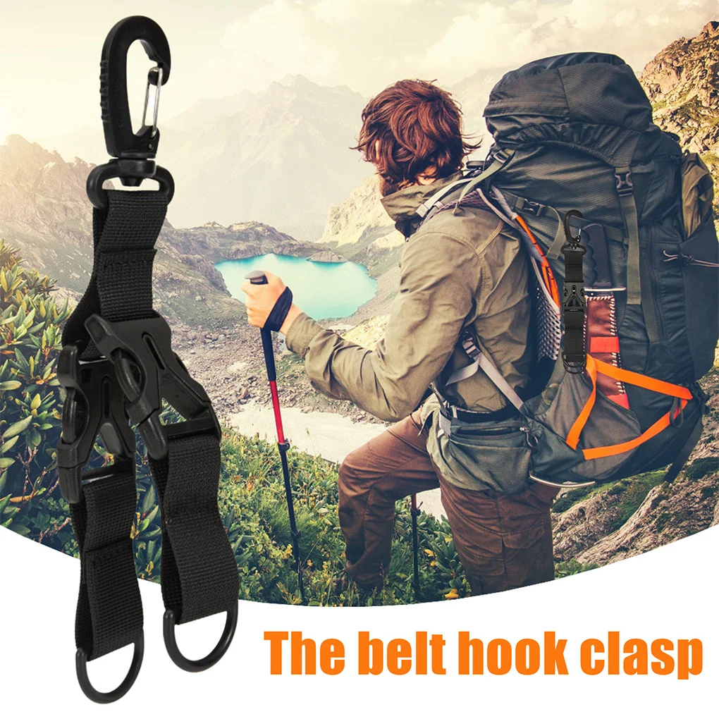 

Backpack Strap Nylon Climbing Harness Quick Release Buckle Clamp Belt Detachable Outdoor Camp Traveling Jogging