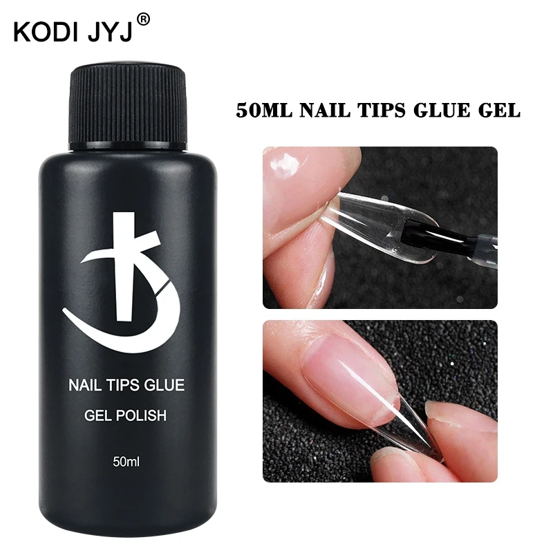 

KODI 50ml Gel Glue Semi-permanent uv Nail Tips Glue Gellac Manicure Nail Glue for False Nails Multifunction Big Gel Nail Polish